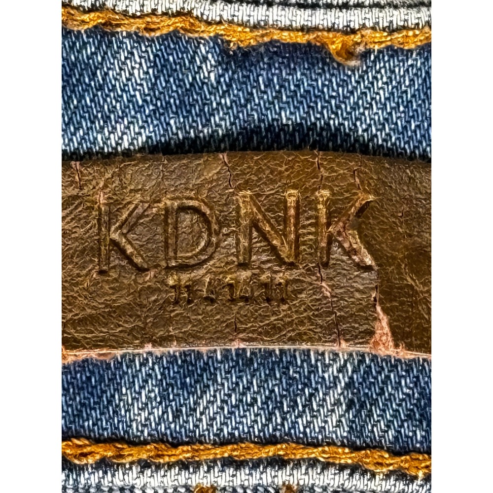 KDNK 1141411 Jeans Distressed Mens 32 Light Blue Ankle Zip Streetwear - Picture 3 of 12